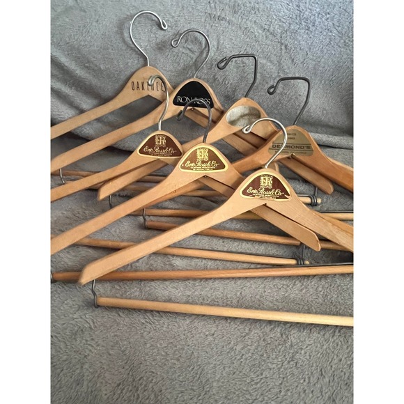 Vintage Store Wishbone Hangers Lot 7 Eric Ross Desmond's Oak Tree Ron Ross Wood